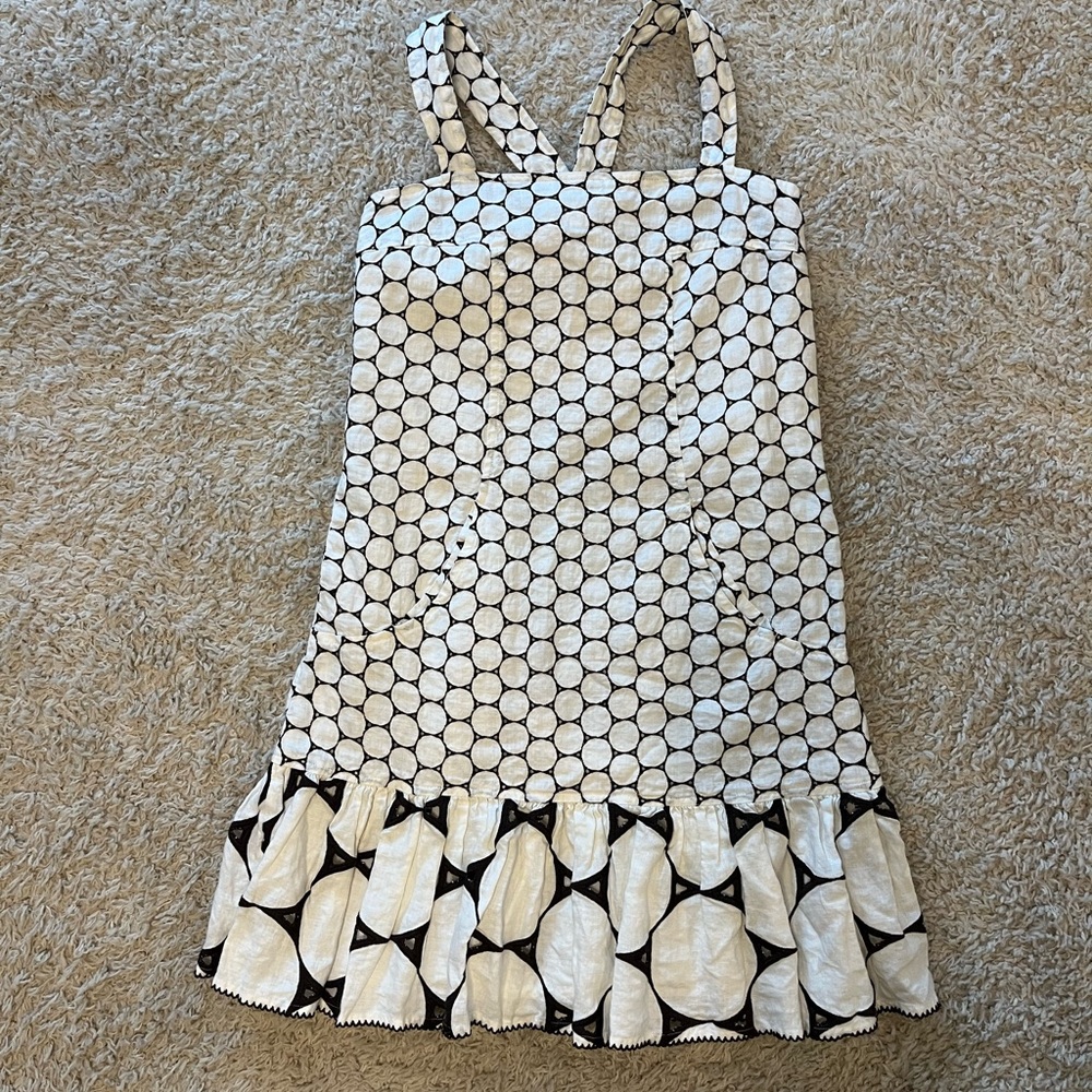 Diane Von Furstenburg Linen Eyelet Vacation Cocktail Dress 0